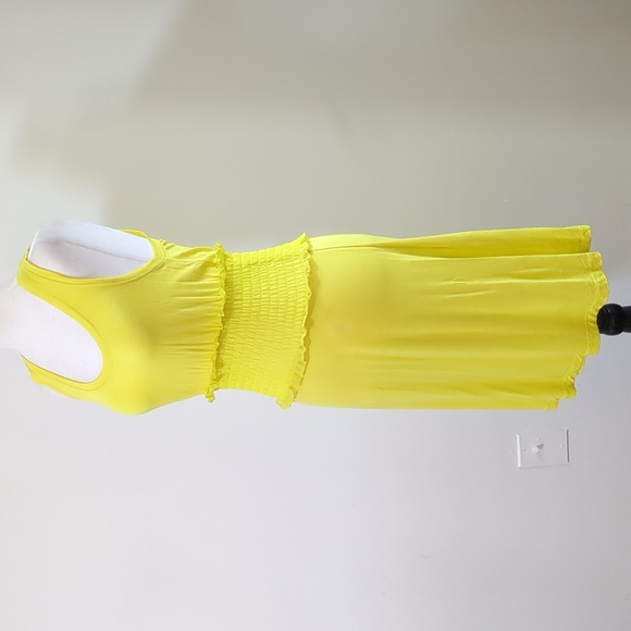 Twin-Set Sunshine Yellow Ruffled Midi Dress - Picture 6 of 16
